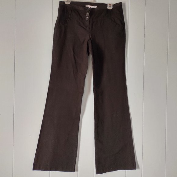 Smart Set Black Linen Blend Pants - Picture 2 of 7
